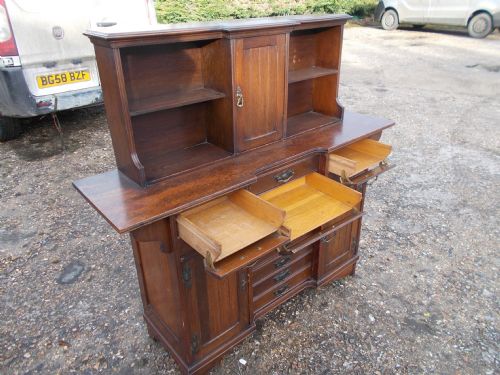 Edwardian Oak Music/side/office Cabinet