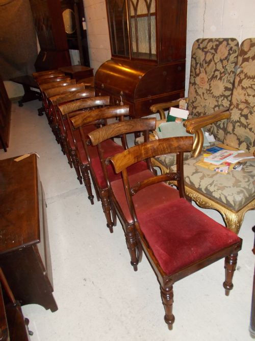 Set of 10 Rosewood Dining Chairs