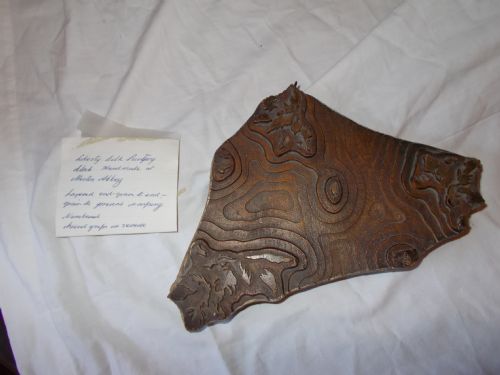 Carved Liberty Printing Block from Merton Abbey