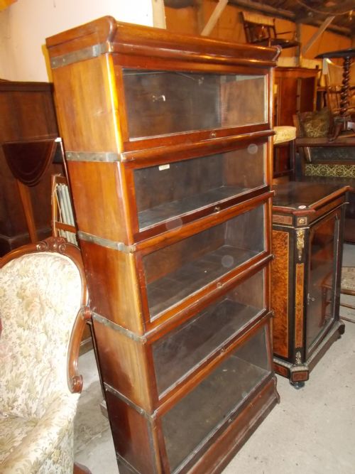 5 Section Globe Wernicke Bookcase Cabinet
