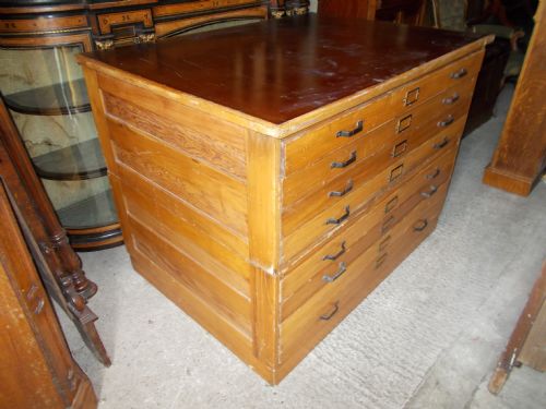 Early 20th Century 8 Drawer Plan Chest