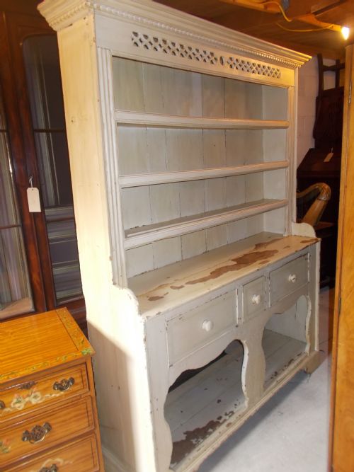 19th Century Painted Pine Irish Dresser