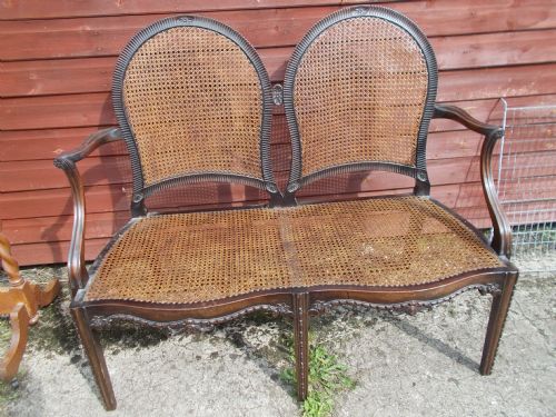 Good Early 20th Century Mahogany Window Seat/settee