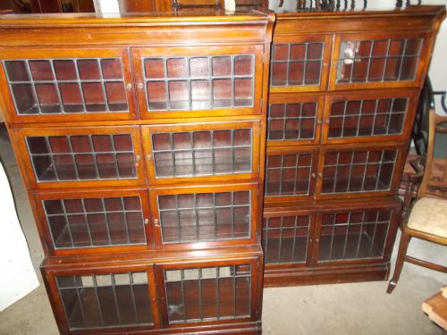 Pair of 1920s Mahogany Minty Bookcases/cabinets.