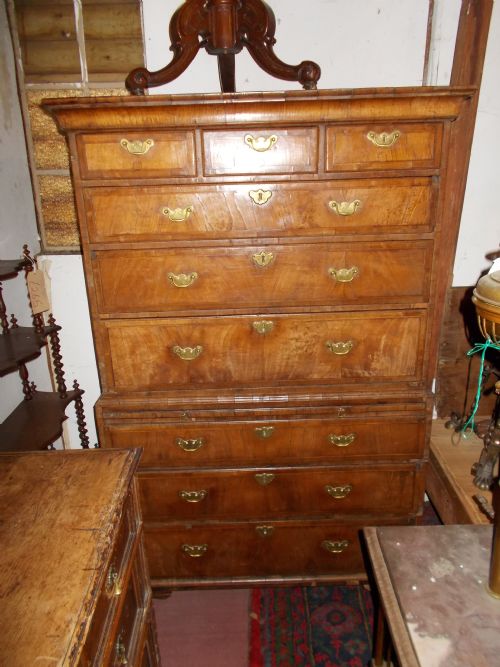 18th Century Walnut and Oak Chest on Chest