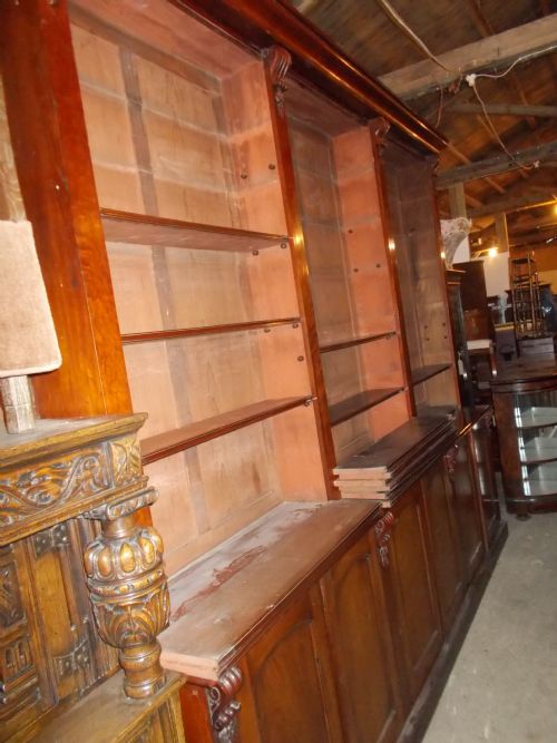 Large 19th Century Mahogany Library Bookcase