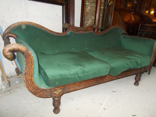 Good Regency Simulated Rosewood Gilt Metal Mounted Sofa.