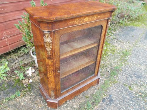 19th Century Inlaid Walnut Pier/side Cabinet