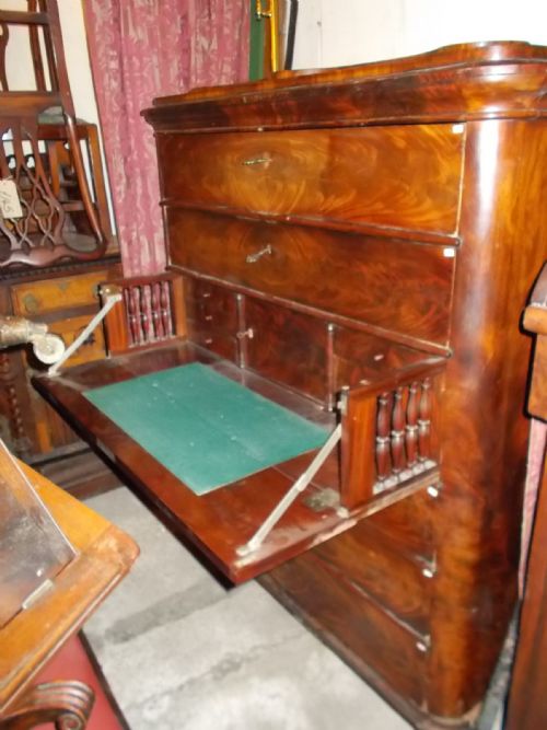 19th Century Mahogany Secretaire Chest