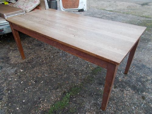 Early 20th Century 8 Seater Oak Kitchen Dining Table