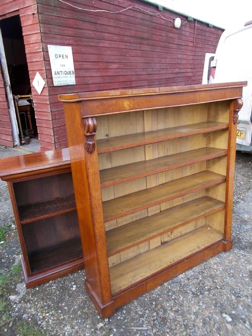 Late 19th Century Oak Open Front Bookcase