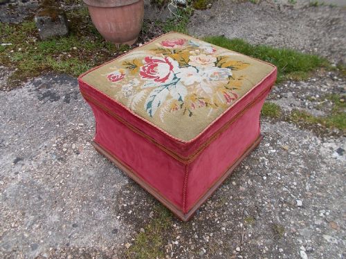 Mid 19th Century Mahogany Frame Box Seat Stool