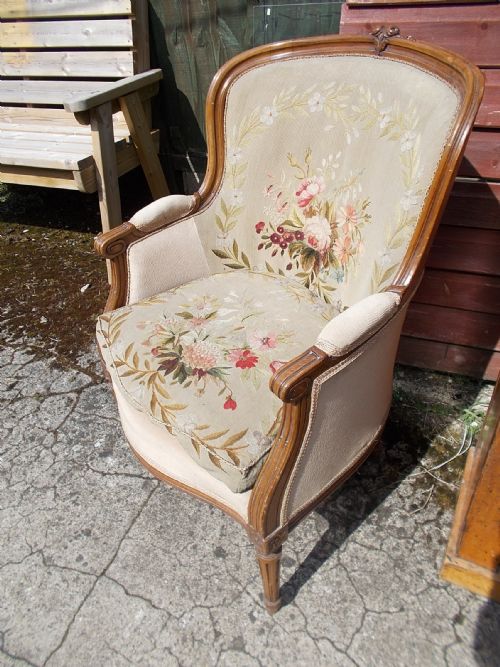 Early 20th Century Needlework Upholstered Armchair