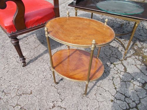 Pretty Early 20th Century 2 Tier Brass Occasional Table