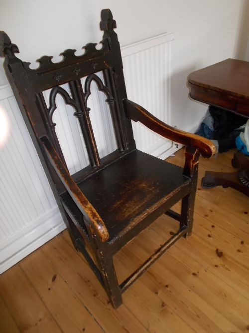 19th Century Gothic Armchair