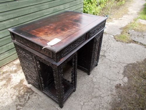 Chinese Carved Writing Table Desk