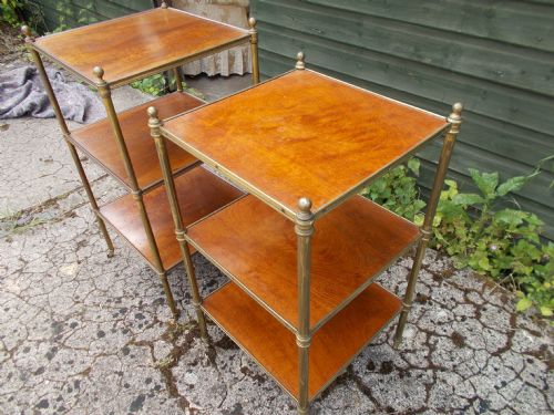 Matched Pair of 3 Tier Etageres