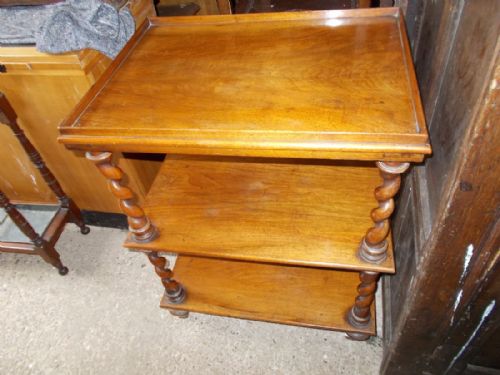 19th Century Walnut 3 Tier Trolley/side Table.