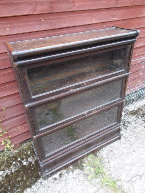 Oak Globe Wernicke 3 Section Bookcase