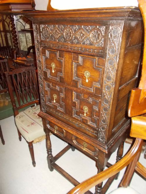 Oak Chest on Stand