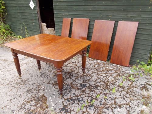 Long & Narrow Regency Mahogany Extending Dining Tables + Leaves.