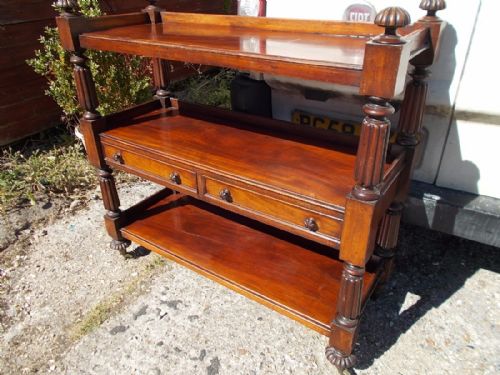 19th Century 3 Tier Mahogany Dumb Waiter/buffet.