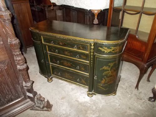 Late 19th Century Decorative Lacquered Side Cabinet