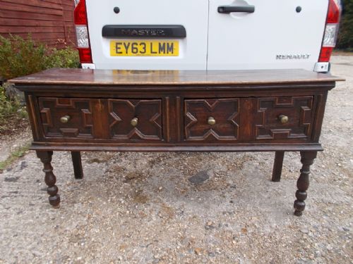Early 18th Century 2 Drawer Oak Dresser