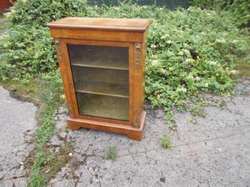Late 19th Century Inlaid Walnut Pier Cabinet
