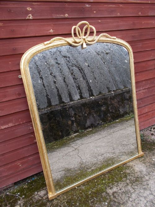 19th Century Gilt Frame Overmantel/wall Mirror.