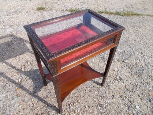 Edwardian Mahogany Table Top Display Cabinet