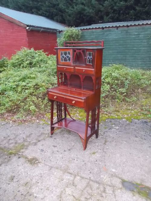 Libertys Mahogany Art Nouveau Bureau Cabinet