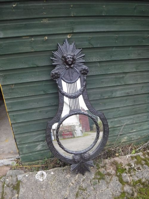 Late 19th Century Carved Mahogany  Wall Mirror