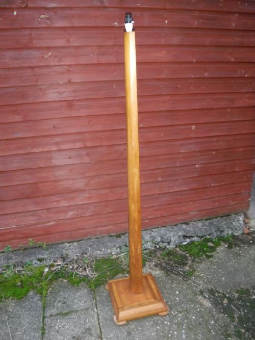 Art Deco Satinwood Lamp Standard