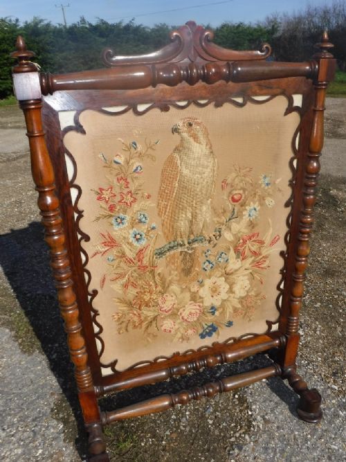 Regency Rosewood Frame Firescreen
