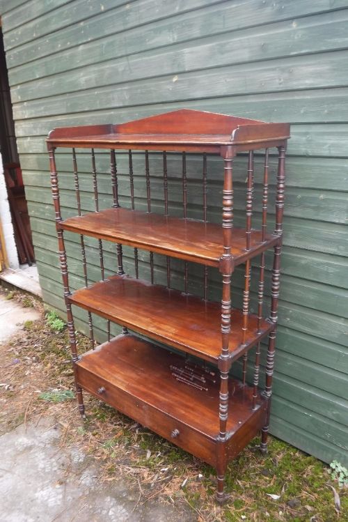 Elegant Early 19th Century 4 Tier Etagere with Drawer