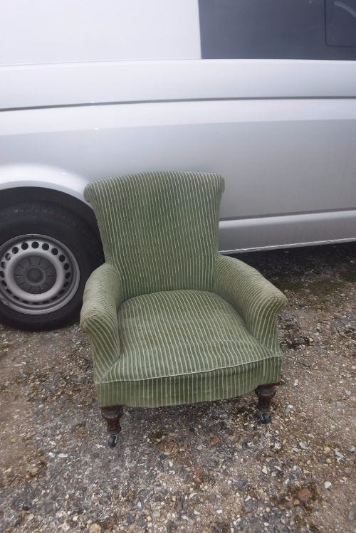 Victorian Upholstered  Drawing Room Armchair
