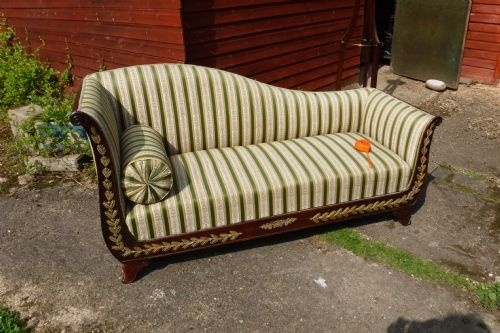 19th Century Mahogany Gilt Metal Mounted Chaise Longue