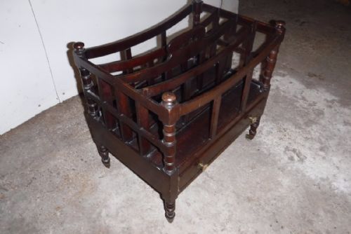 Early 19th Century Single Drawer Mahogany Canterbury