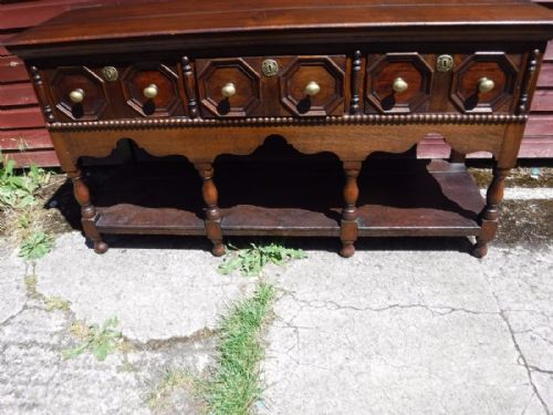 Oak 3 Drawer Dresser Base
