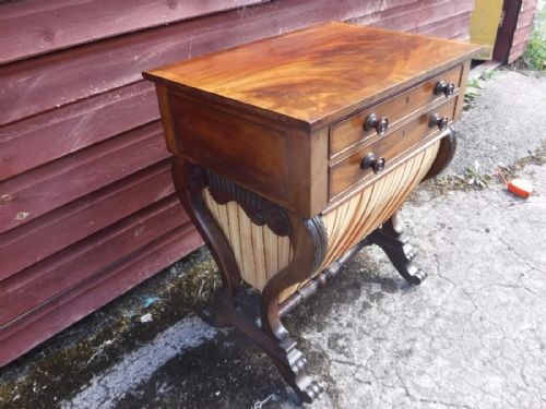 Regency Mahogany 2 Drawer Work/side Table