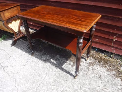 Good Quality 2 Tier Mahogany Serving/side Table
