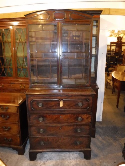 Regency Mahogany Secretaire Cabinet