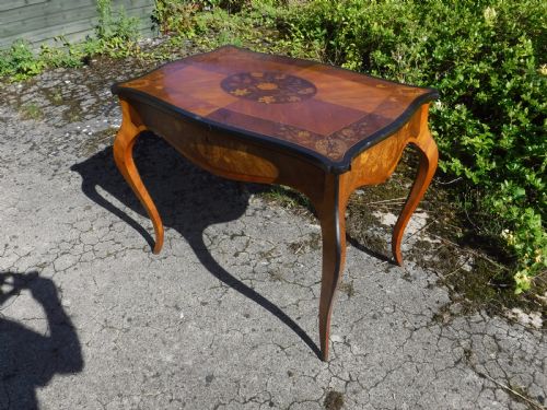 Good Quality 19th Century Inlaid Single Drawer Writing/side Table