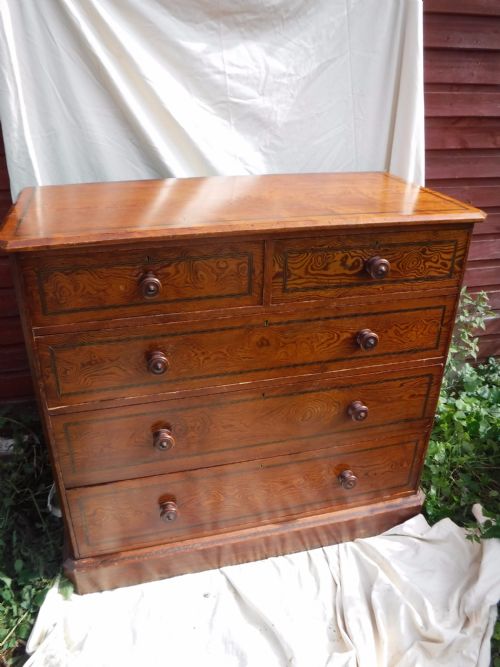 Good 19th Century Pitch Pine Chest of Drawers