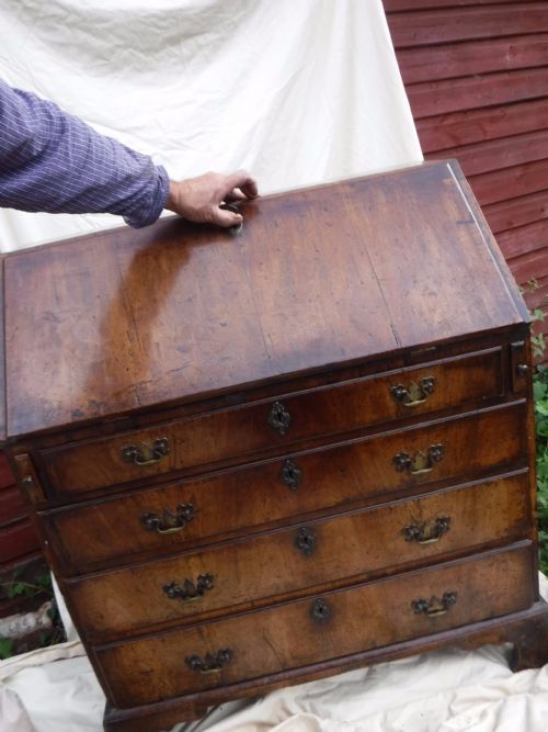 Mid 18th Century Walnut 4 Drawer Bureau