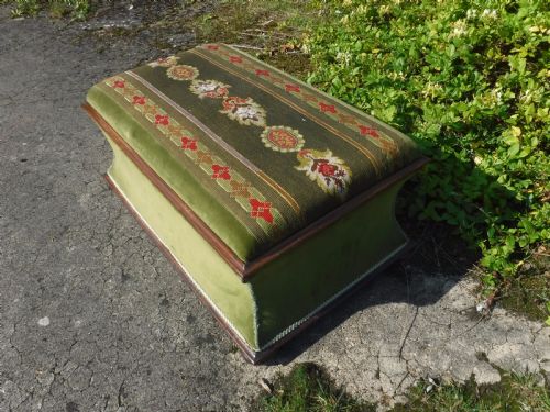 Large 19th Century Rosewood Frame Box Ottoman Stool