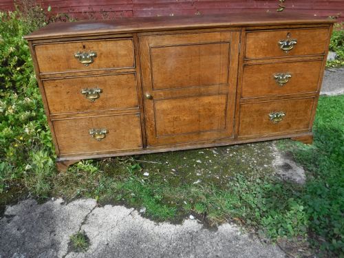 Useful Early Victorian Oak Country House Dresser Base