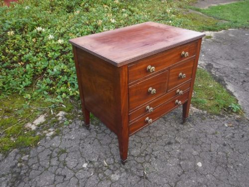 Useful 19th Century Mahogany Side Chest/cabinet