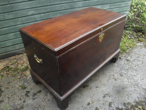 Late Georgian Mahogany Caddy Top  Blanket Chest
